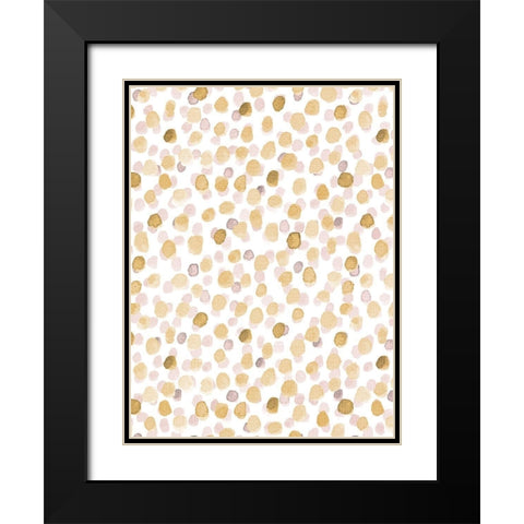 Dots 2 Black Modern Wood Framed Art Print with Double Matting by Allen, Kimberly