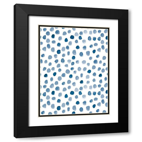 Dots 3 Black Modern Wood Framed Art Print with Double Matting by Allen, Kimberly