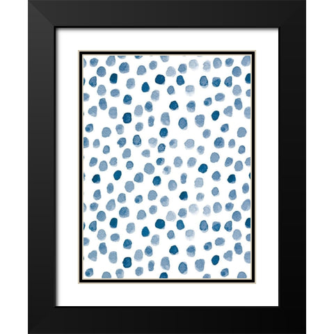 Dots 3 Black Modern Wood Framed Art Print with Double Matting by Allen, Kimberly