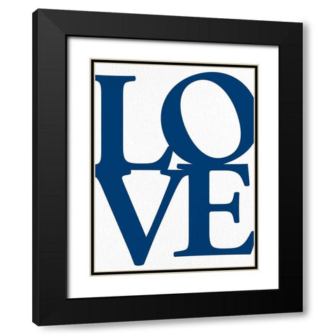 LOVE Black Modern Wood Framed Art Print with Double Matting by Allen, Kimberly