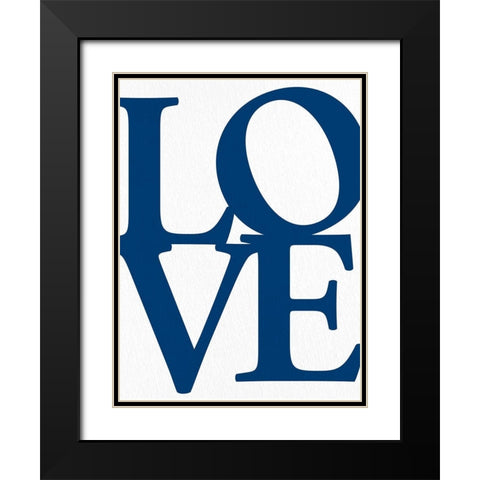 LOVE Black Modern Wood Framed Art Print with Double Matting by Allen, Kimberly