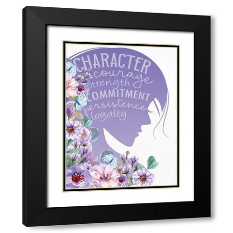 Womens Silhouette Black Modern Wood Framed Art Print with Double Matting by Allen, Kimberly