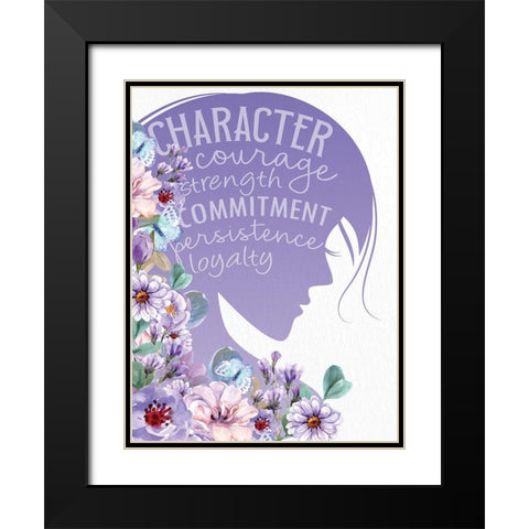 Womens Silhouette Black Modern Wood Framed Art Print with Double Matting by Allen, Kimberly