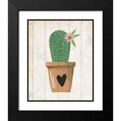Love Cactus 2 Black Modern Wood Framed Art Print with Double Matting by Allen, Kimberly
