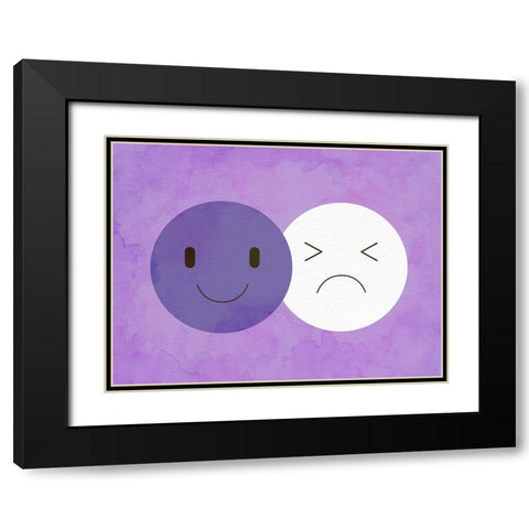 Mood 1 Black Modern Wood Framed Art Print with Double Matting by Allen, Kimberly