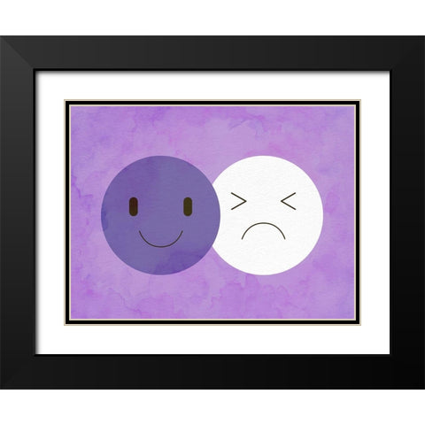 Mood 1 Black Modern Wood Framed Art Print with Double Matting by Allen, Kimberly
