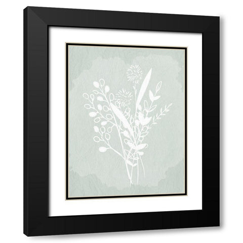Floral Sketch 1 Black Modern Wood Framed Art Print with Double Matting by Allen, Kimberly