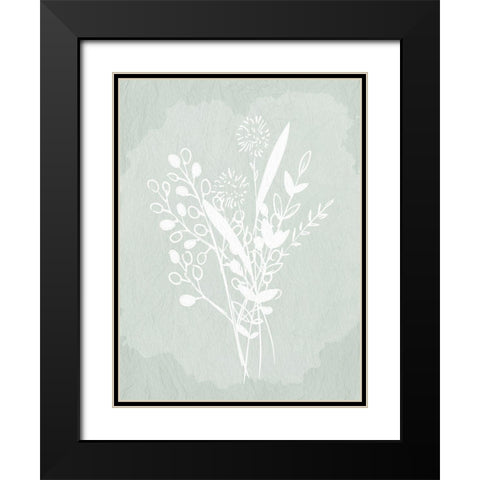 Floral Sketch 1 Black Modern Wood Framed Art Print with Double Matting by Allen, Kimberly