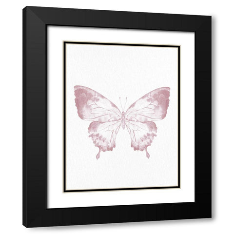 Pressed Butterfly 1 Black Modern Wood Framed Art Print with Double Matting by Allen, Kimberly