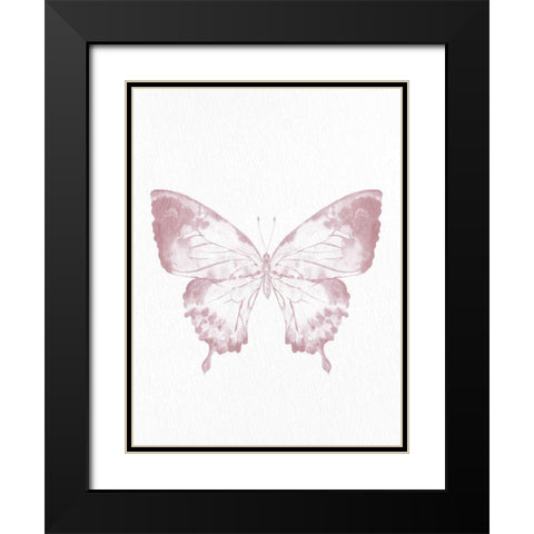 Pressed Butterfly 1 Black Modern Wood Framed Art Print with Double Matting by Allen, Kimberly