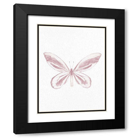 Pressed Butterfly 2 Black Modern Wood Framed Art Print with Double Matting by Allen, Kimberly