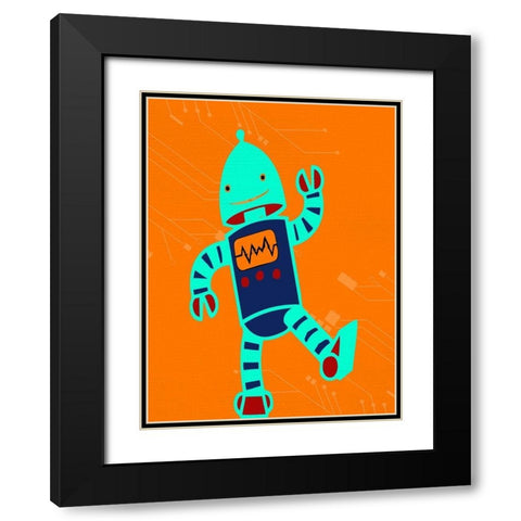 I Robot 1 Black Modern Wood Framed Art Print with Double Matting by Allen, Kimberly