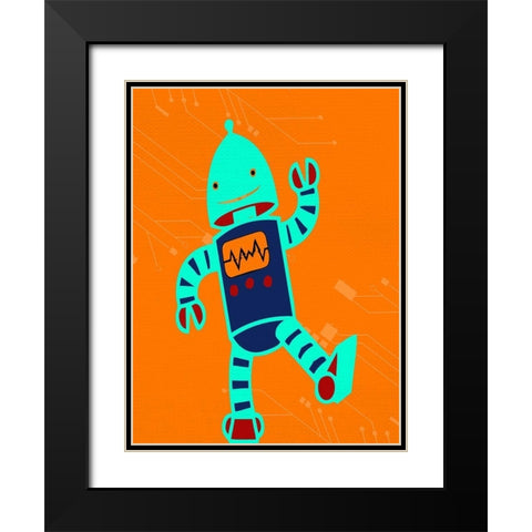 I Robot 1 Black Modern Wood Framed Art Print with Double Matting by Allen, Kimberly