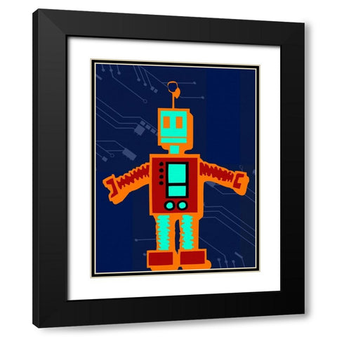I Robot 2 Black Modern Wood Framed Art Print with Double Matting by Allen, Kimberly