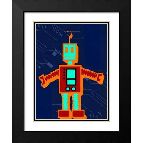 I Robot 2 Black Modern Wood Framed Art Print with Double Matting by Allen, Kimberly