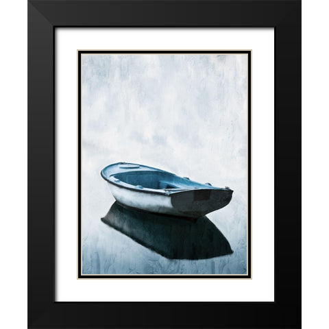Across The Blue Black Modern Wood Framed Art Print with Double Matting by Allen, Kimberly