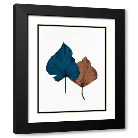 Blue Fan 1 Black Modern Wood Framed Art Print with Double Matting by Allen, Kimberly