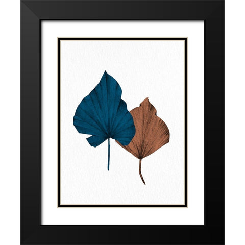 Blue Fan 1 Black Modern Wood Framed Art Print with Double Matting by Allen, Kimberly
