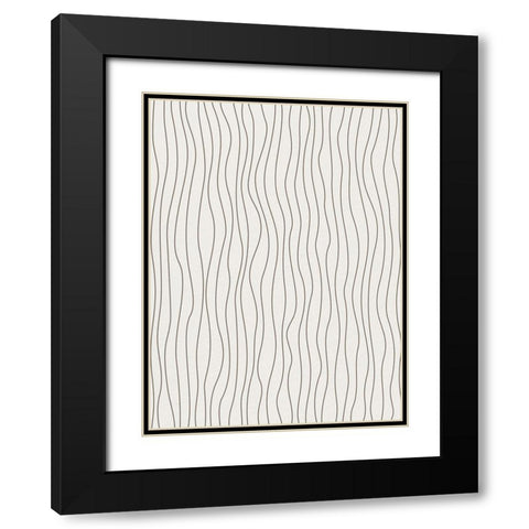 In Line 1 Black Modern Wood Framed Art Print with Double Matting by Allen, Kimberly