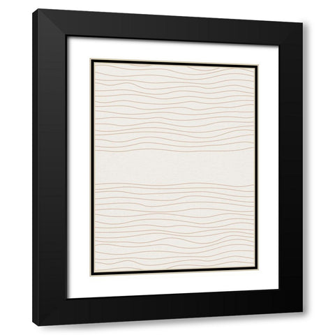 In Line 2 Black Modern Wood Framed Art Print with Double Matting by Allen, Kimberly