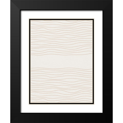 In Line 2 Black Modern Wood Framed Art Print with Double Matting by Allen, Kimberly