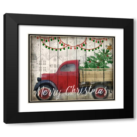 Christmas Delivery Black Modern Wood Framed Art Print with Double Matting by Allen, Kimberly