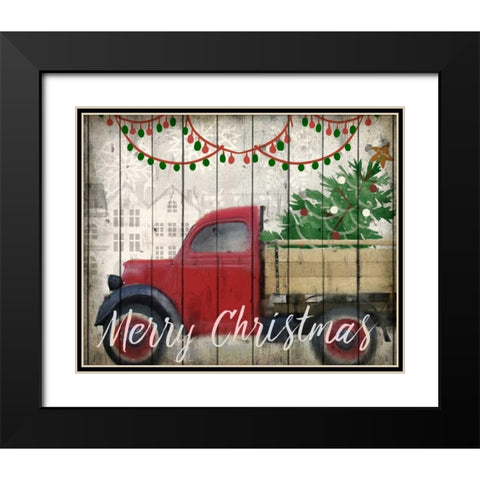 Christmas Delivery Black Modern Wood Framed Art Print with Double Matting by Allen, Kimberly