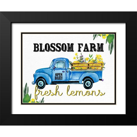 Lemon Tile 11 Black Modern Wood Framed Art Print with Double Matting by Allen, Kimberly
