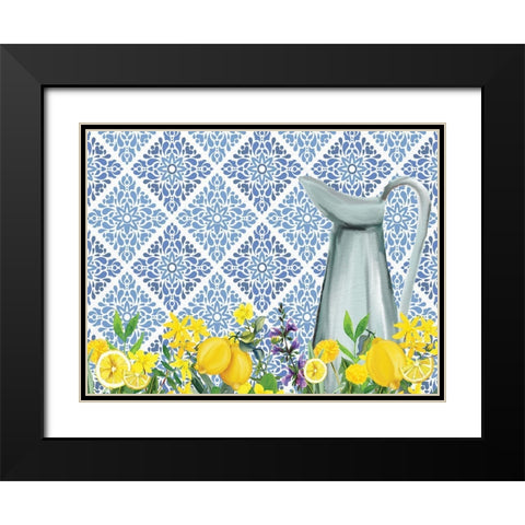 Lemon Tile 5 Black Modern Wood Framed Art Print with Double Matting by Allen, Kimberly