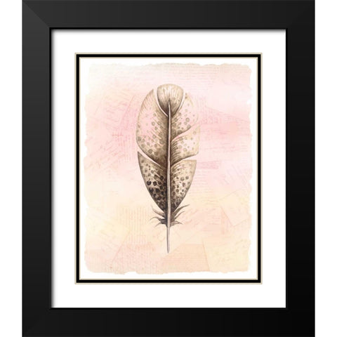 Spring Feather 2 Black Modern Wood Framed Art Print with Double Matting by Allen, Kimberly