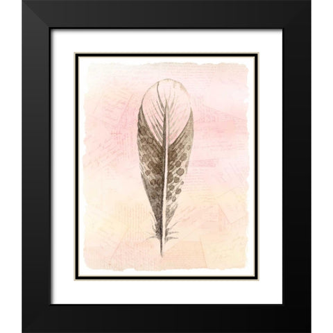 Spring Feather 3 Black Modern Wood Framed Art Print with Double Matting by Allen, Kimberly