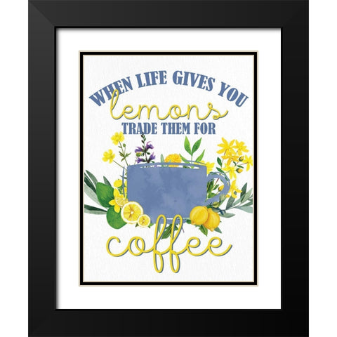 Lemon Tile 10 Black Modern Wood Framed Art Print with Double Matting by Allen, Kimberly