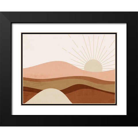 Sunrise Black Modern Wood Framed Art Print with Double Matting by Allen, Kimberly