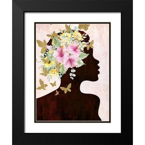 Butterfly Flight 1 Black Modern Wood Framed Art Print with Double Matting by Allen, Kimberly