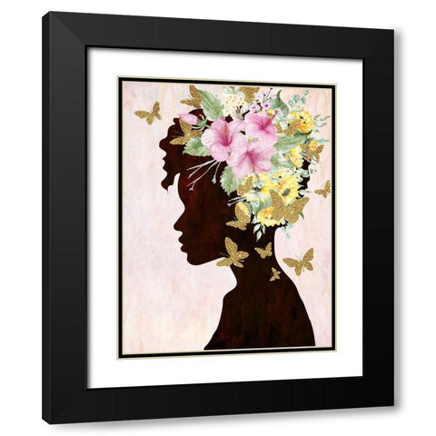 Butterfly Flight 2 Black Modern Wood Framed Art Print with Double Matting by Allen, Kimberly