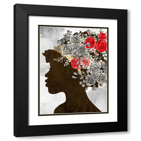 Red and Black Black Modern Wood Framed Art Print with Double Matting by Allen, Kimberly