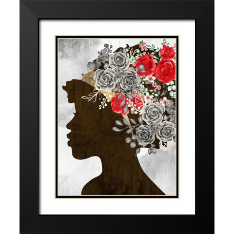 Red and Black Black Modern Wood Framed Art Print with Double Matting by Allen, Kimberly