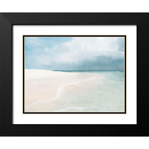 Stormy Beach Black Modern Wood Framed Art Print with Double Matting by Allen, Kimberly