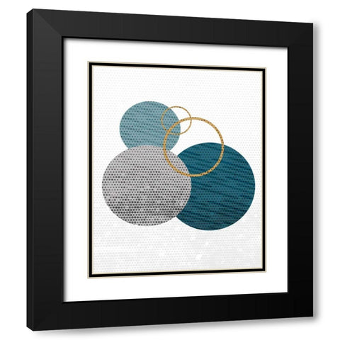 Circle Time 1 Black Modern Wood Framed Art Print with Double Matting by Allen, Kimberly