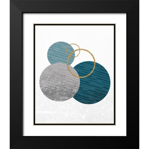 Circle Time 1 Black Modern Wood Framed Art Print with Double Matting by Allen, Kimberly