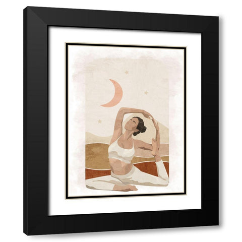 Pose 2 Black Modern Wood Framed Art Print with Double Matting by Allen, Kimberly