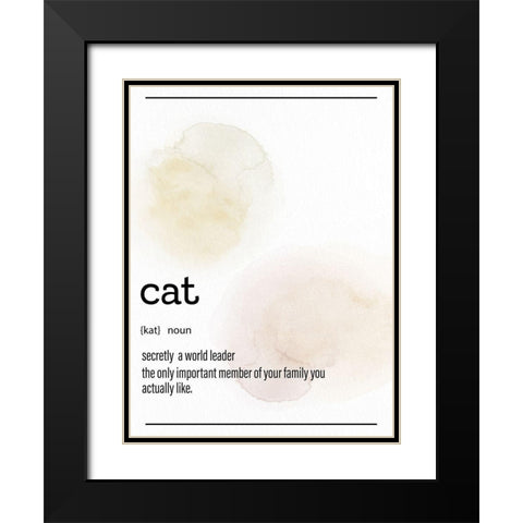 Cat Definition Black Modern Wood Framed Art Print with Double Matting by Allen, Kimberly