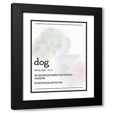 Dog Definition Black Modern Wood Framed Art Print with Double Matting by Allen, Kimberly