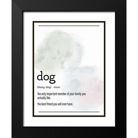 Dog Definition Black Modern Wood Framed Art Print with Double Matting by Allen, Kimberly