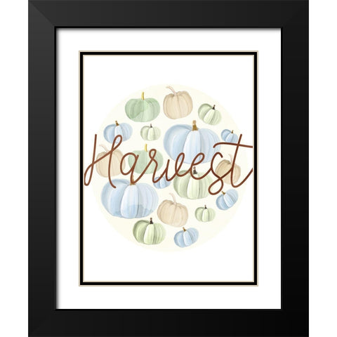 Harvest Pumpkins Black Modern Wood Framed Art Print with Double Matting by Allen, Kimberly