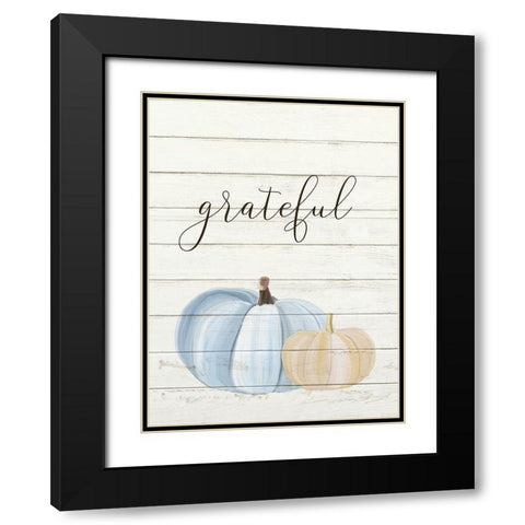 Grateful Pumpkins 1 Black Modern Wood Framed Art Print with Double Matting by Allen, Kimberly