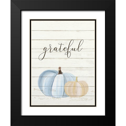 Grateful Pumpkins 1 Black Modern Wood Framed Art Print with Double Matting by Allen, Kimberly
