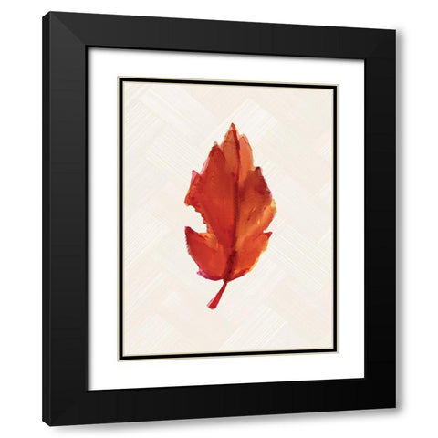 Fall Leaves 2 Black Modern Wood Framed Art Print with Double Matting by Allen, Kimberly