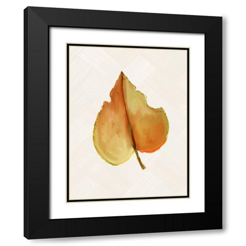 Fall Leaves 3 Black Modern Wood Framed Art Print with Double Matting by Allen, Kimberly