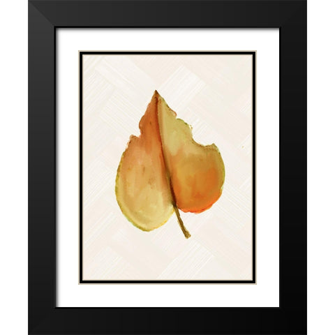 Fall Leaves 3 Black Modern Wood Framed Art Print with Double Matting by Allen, Kimberly